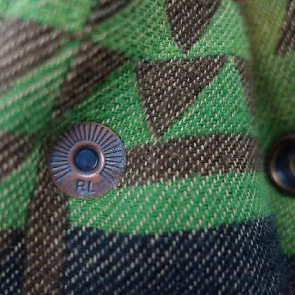 POLO RALPH LAUREN ポロ・ラルフローレン 国内正規品 レザー ヨーク 切替 デニム 中綿 ベスト マルチカラー系 XS【中古】