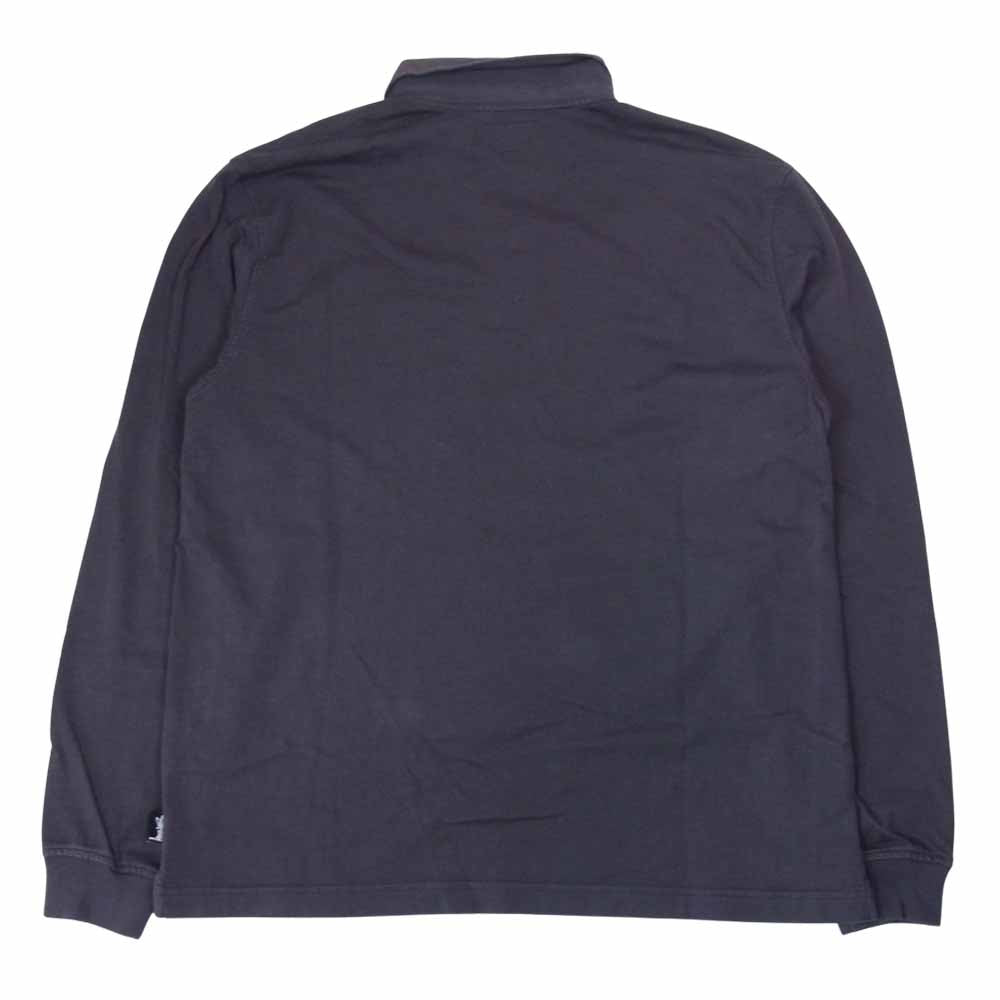 STUSSY ステューシー クラウン S 胸ロゴ L/S ポロシャツ チャコール系 M【中古】
