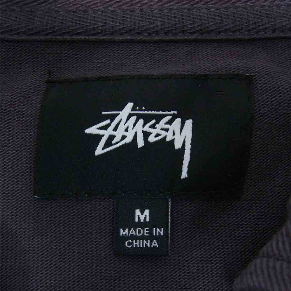 STUSSY ステューシー クラウン S 胸ロゴ L/S ポロシャツ チャコール系 M【中古】