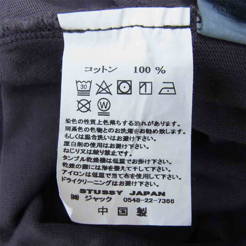 STUSSY ステューシー クラウン S 胸ロゴ L/S ポロシャツ チャコール系 M【中古】