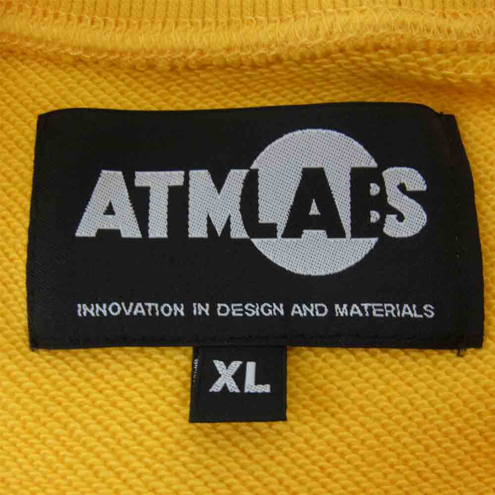 atmos アトモス LAB × THE SIMPSONS クルーネック スウェット トレーナー イエロー系 XL【中古】