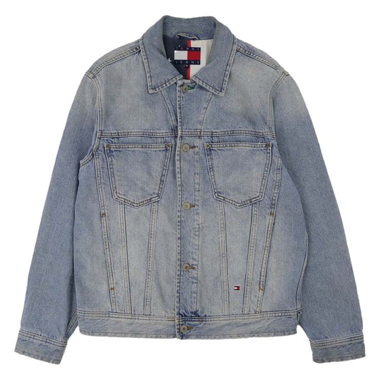 TOMMY トミー JEANS BIG FRAG LOGO 星条旗 デニムジャケット インディゴブルー系 XS【中古】