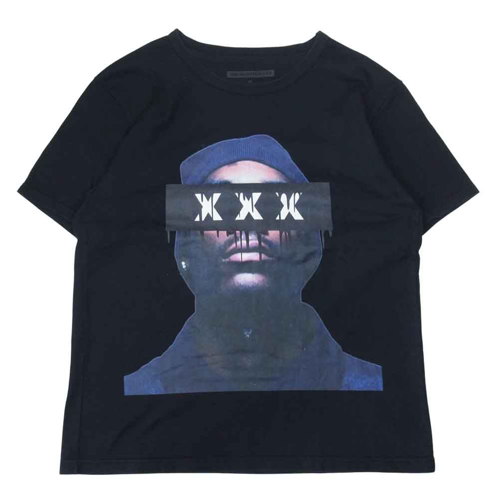 GOD SELECTION XXX ゴッドセレクション × SNOOP DOG スヌープドッグ プリント 半袖 Tシャツ ブラック系 XL【中古】