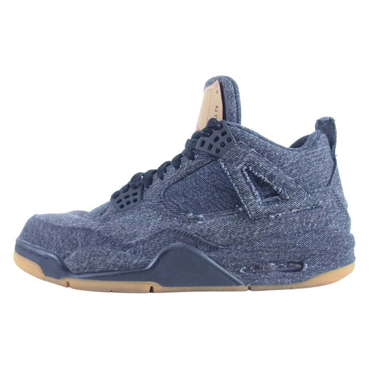 NIKE ナイキ × LEVIS リーバイス AIR JORDAN4 AO2571-001 10周年記念 デニム スニーカー ブラック系 26.5cm【中古】