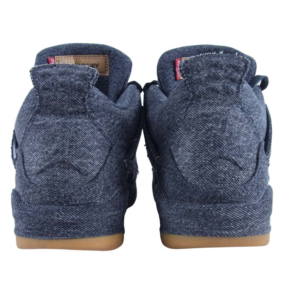 NIKE ナイキ × LEVIS リーバイス AIR JORDAN4 AO2571-001 10周年記念 デニム スニーカー ブラック系 26.5cm【中古】