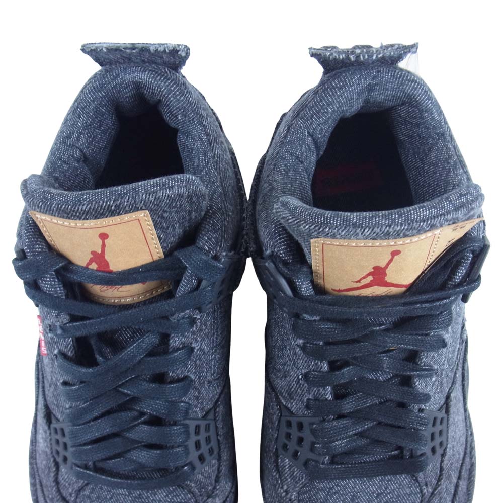 NIKE ナイキ × LEVIS リーバイス AIR JORDAN4 AO2571-001 10周年記念 デニム スニーカー ブラック系 26.5cm【中古】