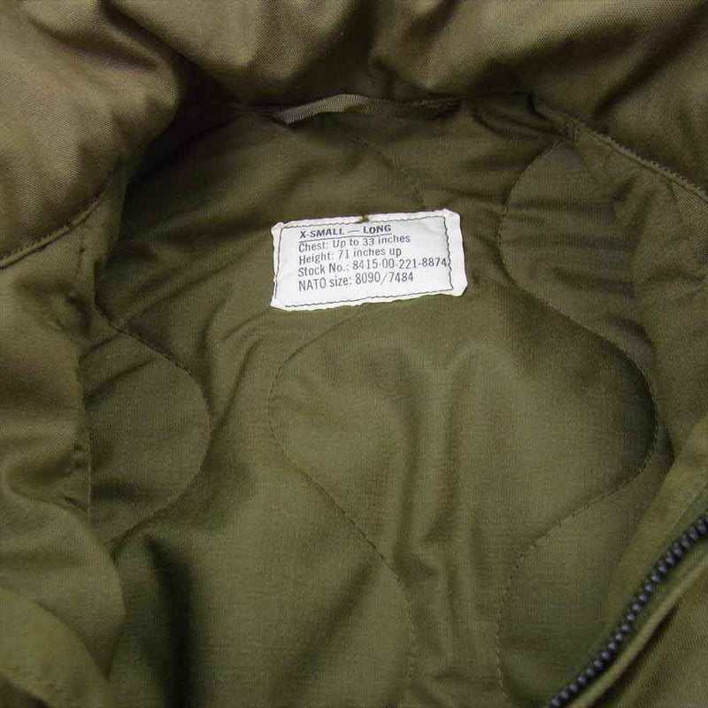 XS LONG US ARMY 米軍 NOMEX フライヤーズ フライト ジャケット カーキ系 X-Small LONG【中古】