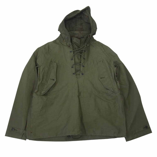 US MILITARY ミリタリー アノラック パーカー カーキ系 S【中古】