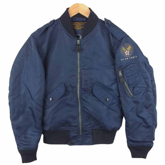 HOUSTON ヒューストン L-2A フライト ミリタリージャケット ネイビー系 36【中古】