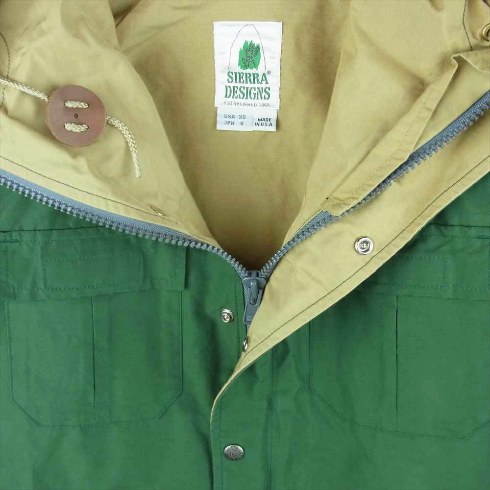 SIERRA DESIGNS シエラデザイン 7910L 国内正規品 60/40 クロス マウンテン パーカー アメリカ製 グリーン系 S【中古】