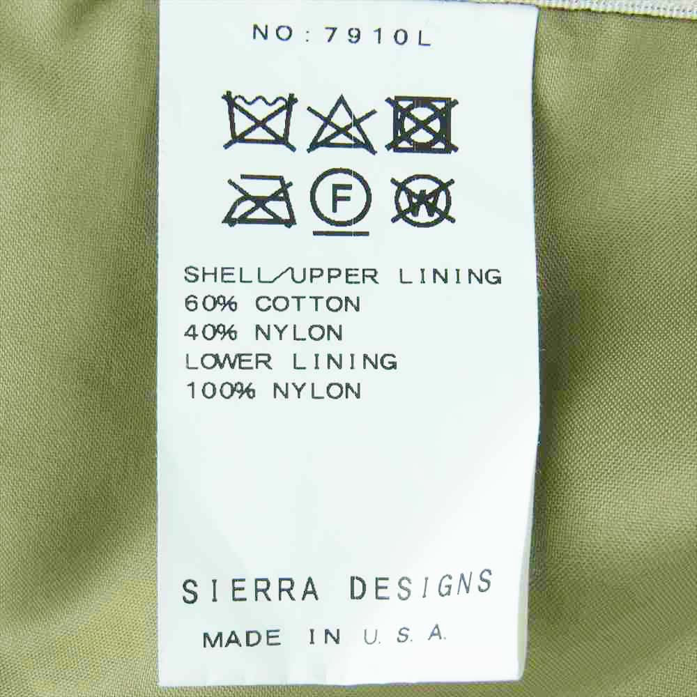 SIERRA DESIGNS シエラデザイン 7910L 国内正規品 60/40 クロス マウンテン パーカー アメリカ製 グリーン系 S【中古】