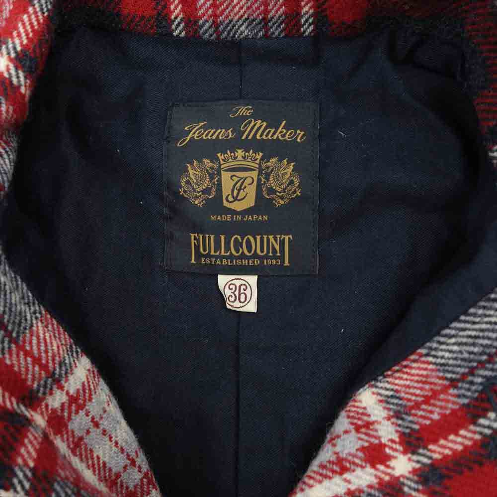 FULLCOUNT フルカウント 2897EX 25周年限定 BRITISH WOOL CHECK CRUISER JACKET ヴィンテージ クルーザー ジャケット レッド系 36【中古】