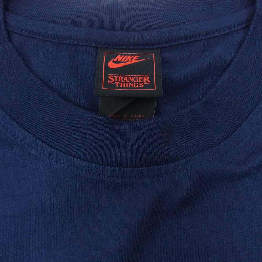NIKE ナイキ × STRANGER THINGS CK2342-419 COLLEGE S/S TEE カレッジ Tシャツ ネイビー系 M【中古】