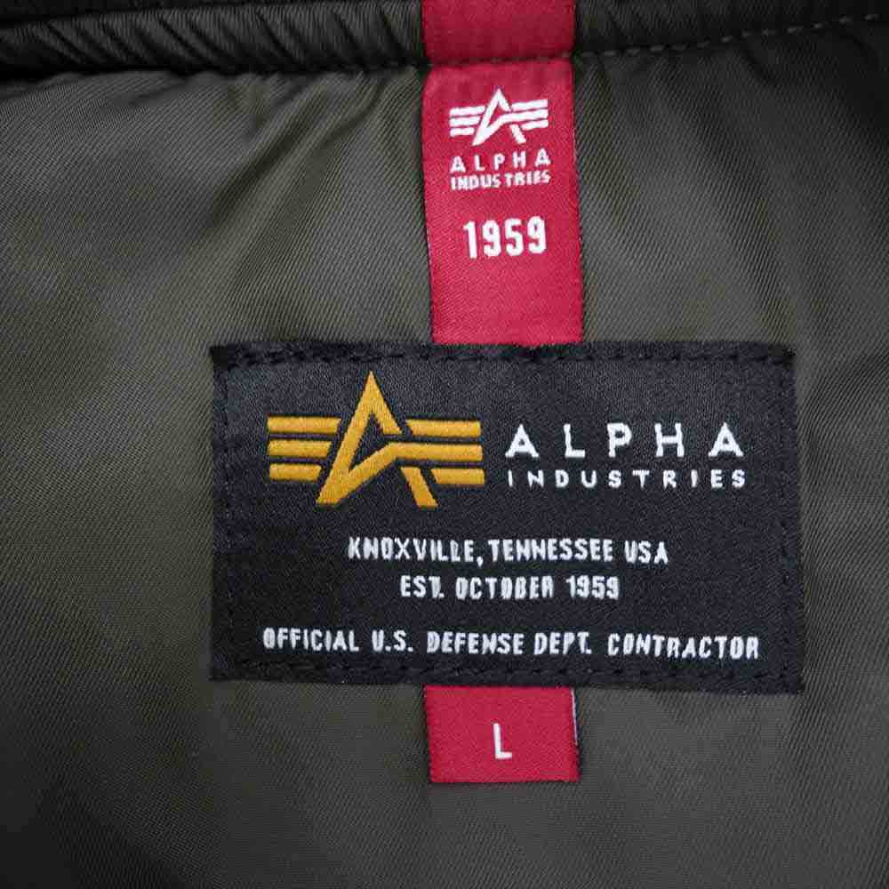 ALPHA アルファ MA-1 フライトジャケット ブルゾン チャコール系 L【中古】