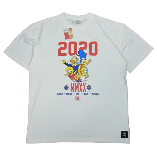 atmos アトモス LAB × シンプソンズ AL20S-PT01 FAMILY TEE ファミリー 半袖 Tシャツ ホワイト系 XL【新古品】【未使用】【中古】