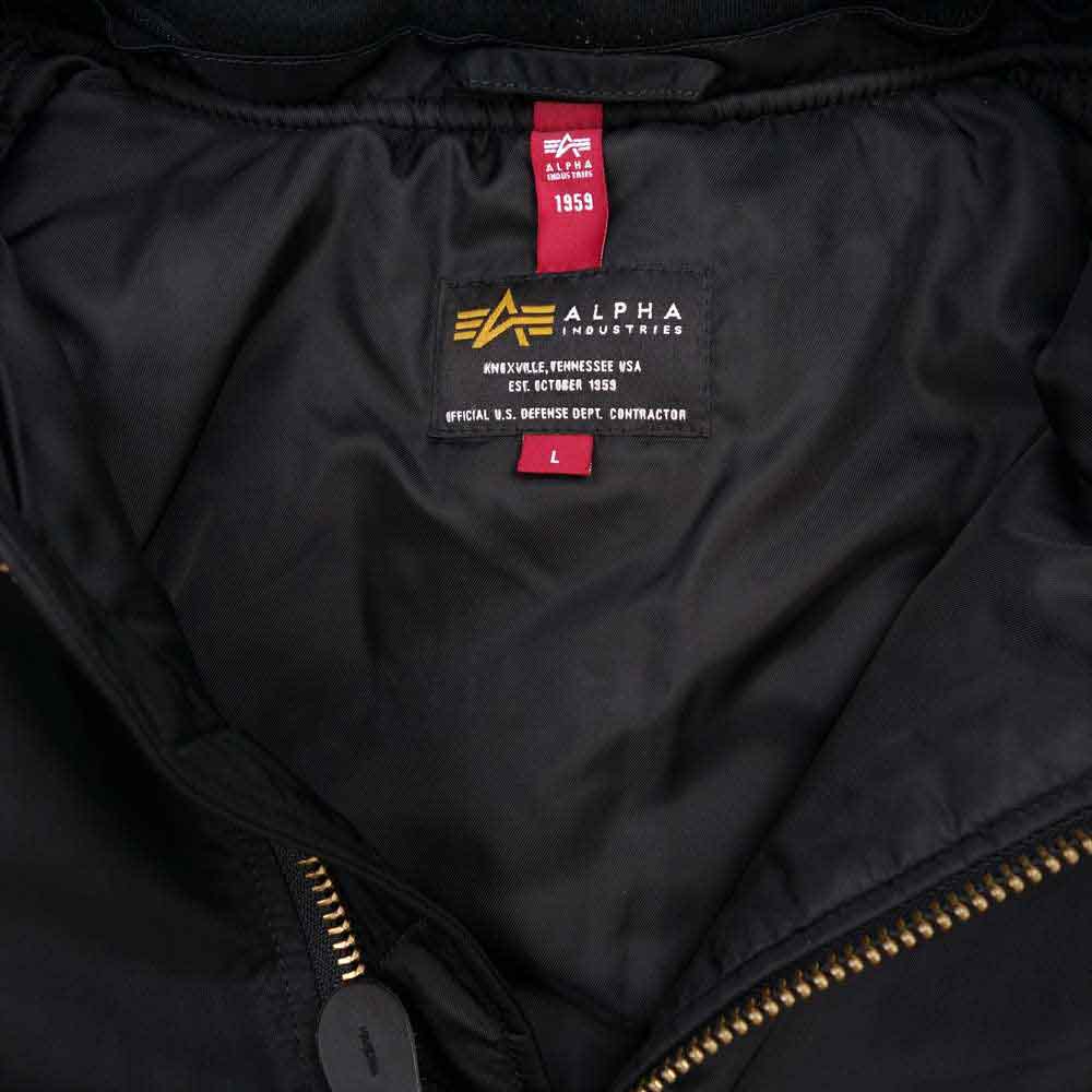 ALPHA アルファ MA-1 NATUS フード付き フライトジャケット ブラック ブラック系 L【中古】