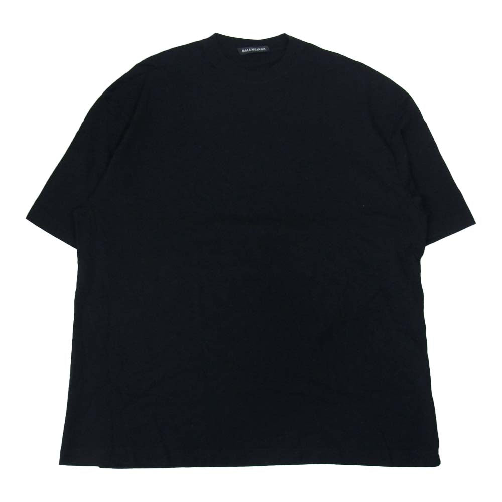 BALENCIAGA バレンシアガ 570805 Tuvular Tee バック 刺繍 ロゴ Tシャツ ブラック系 XL【中古】