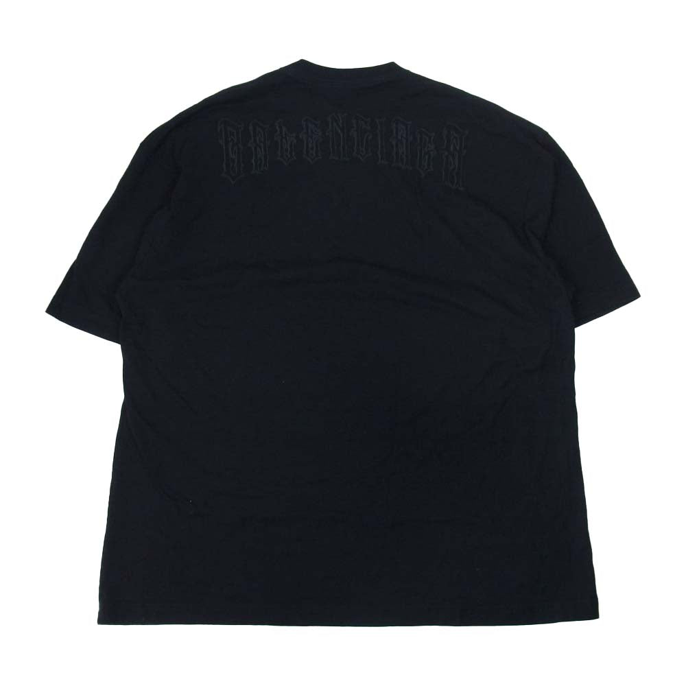 BALENCIAGA バレンシアガ 570805 Tuvular Tee バック 刺繍 ロゴ Tシャツ ブラック系 XL【中古】