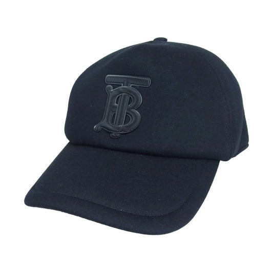 BURBERRY バーバリー 国内正規品 TB モノグラム ジャージ ベースボール キャップ ブラック系 XL【中古】