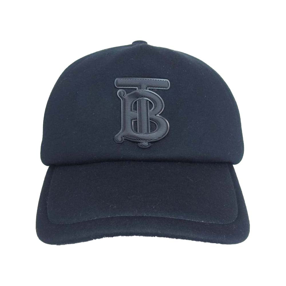 BURBERRY バーバリー 国内正規品 TB モノグラム ジャージ ベースボール キャップ ブラック系 XL【中古】