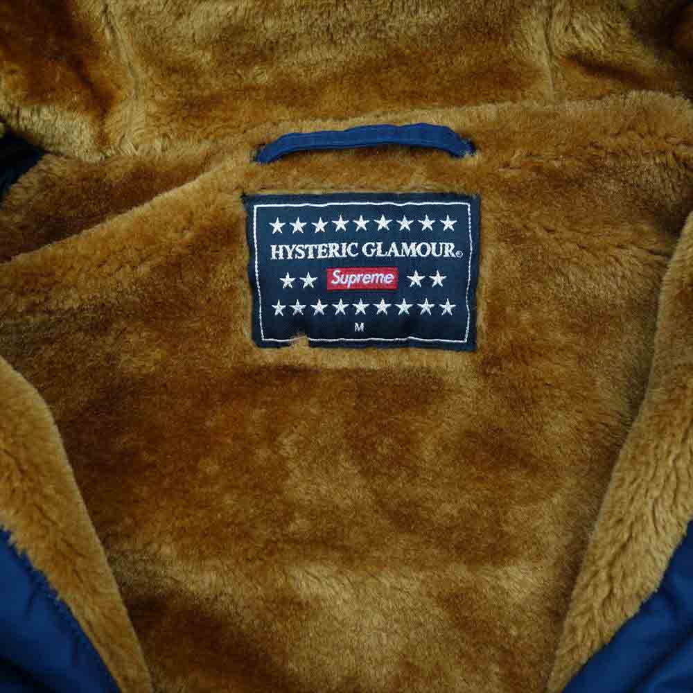 Supreme シュプリーム 17AW × HYSTERIC GLAMOUR N3B PARKA ヒステリックグラマー ファーフード パーカ ネイビー系 M【中古】