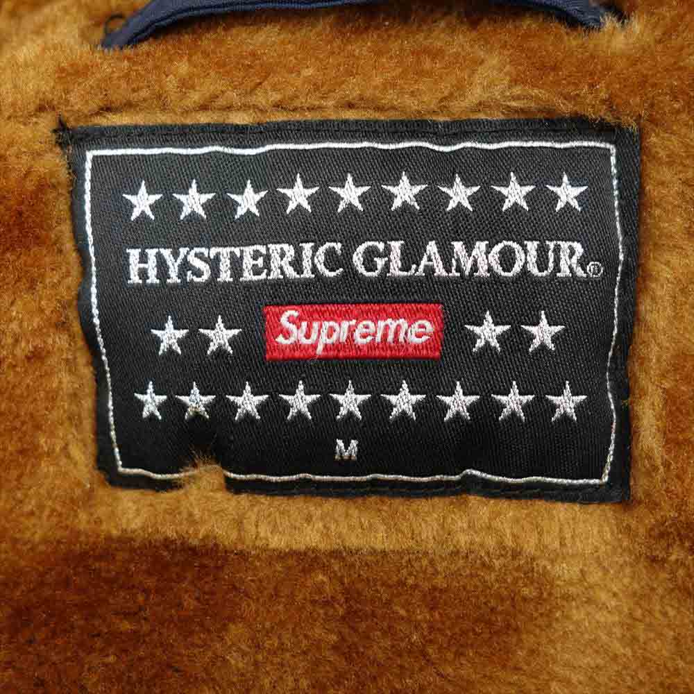 Supreme シュプリーム 17AW × HYSTERIC GLAMOUR N3B PARKA ヒステリックグラマー ファーフード パーカ ネイビー系 M【中古】