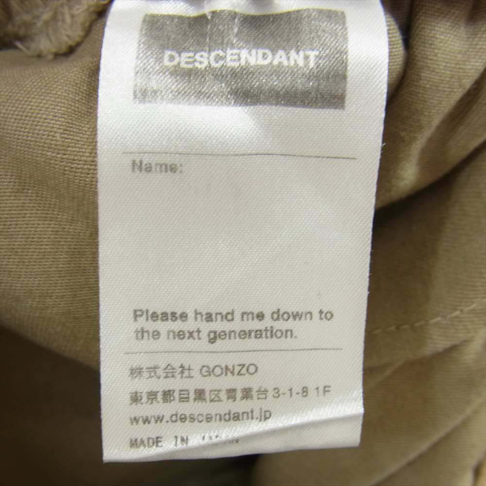 DESCENDANT ディセンダント CACHALOT イージー ショーツ ショート パンツ ベージュ系 1【中古】