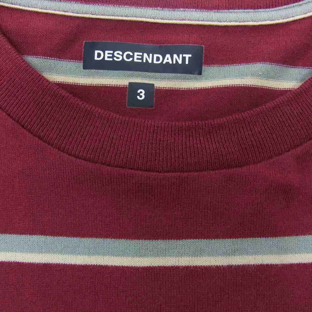 DESCENDANT ディセンダント 21SS BORDER CREW NECK LS ボーダー クルーネック 長袖 Tシャツ  3【中古】