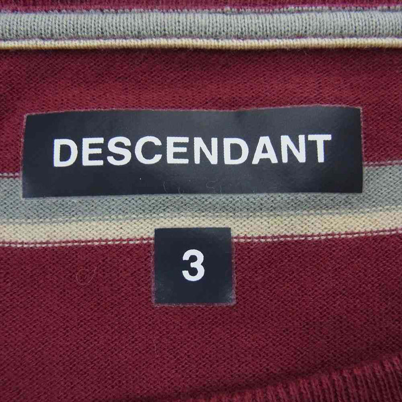 DESCENDANT ディセンダント 21SS BORDER CREW NECK LS ボーダー クルーネック 長袖 Tシャツ  3【中古】