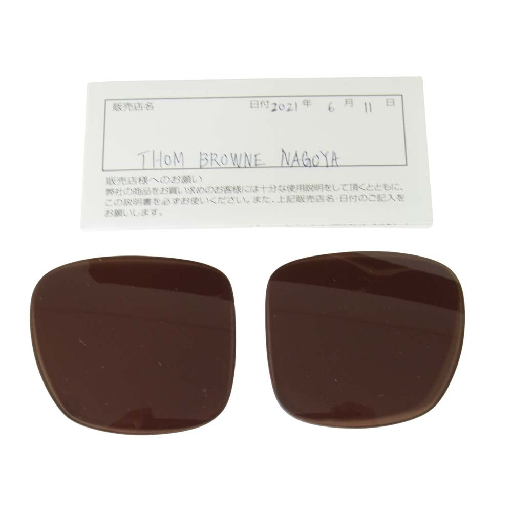 THOM BROWNE トムブラウン TB-117 EYEWEAR メガネ サングラス BLK-NVY 52□18‐145【中古】