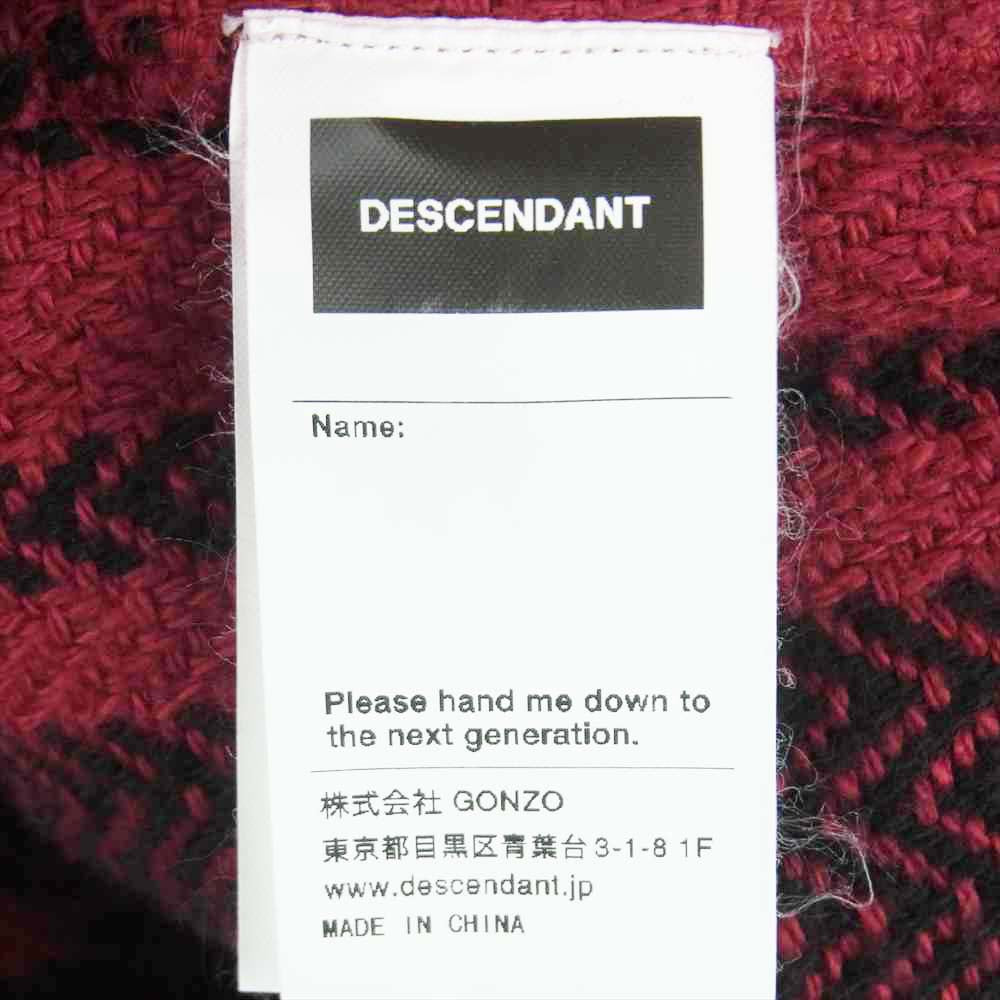 DESCENDANT ディセンダント 20SS BAJA HOODED LS SHIRT バハ フーデット メキシカン パーカー エンジ系 2【中古】