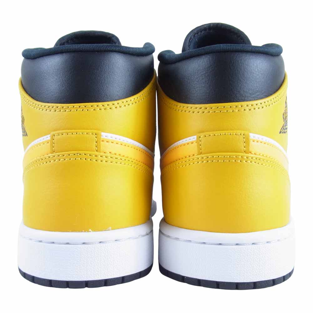 NIKE ナイキ AIR JORDAN 1 MID UNIVERSITY GOLD  エアジョーダン ミッド ユニバーシティ ゴールド ミッド スニーカー イエロー系 ホワイト系 27cm【中古】