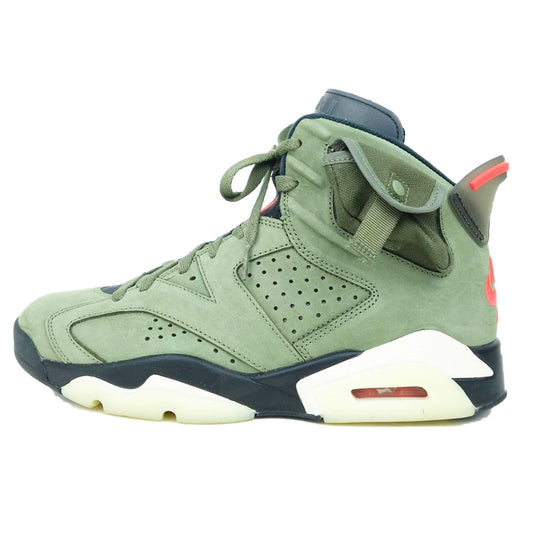 NIKE ナイキ × TRAVIS SCOTT AIR JORDAN 6 RETRO SP CN1084-200 トラヴィススコット エアジョーダン6 スニーカー カーキ系 27cm【中古】