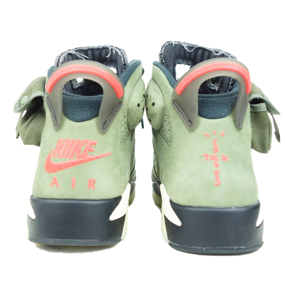 NIKE ナイキ × TRAVIS SCOTT AIR JORDAN 6 RETRO SP CN1084-200 トラヴィススコット エアジョーダン6 スニーカー カーキ系 27cm【中古】