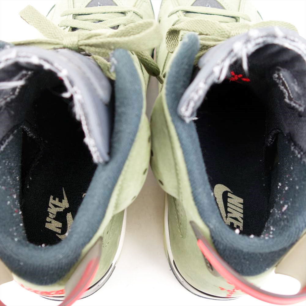 NIKE ナイキ × TRAVIS SCOTT AIR JORDAN 6 RETRO SP CN1084-200 トラヴィススコット エアジョーダン6 スニーカー カーキ系 27cm【中古】