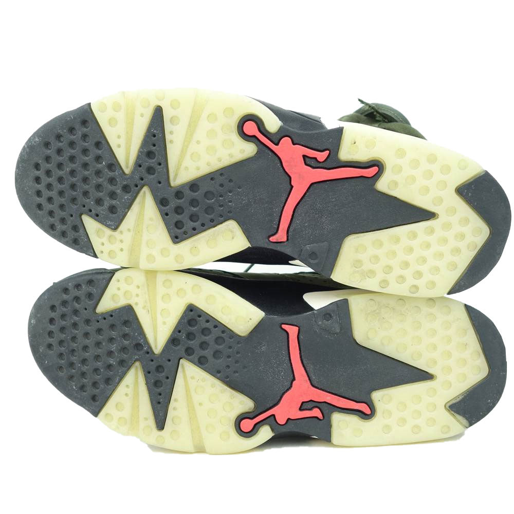 NIKE ナイキ × TRAVIS SCOTT AIR JORDAN 6 RETRO SP CN1084-200 トラヴィススコット エアジョーダン6 スニーカー カーキ系 27cm【中古】