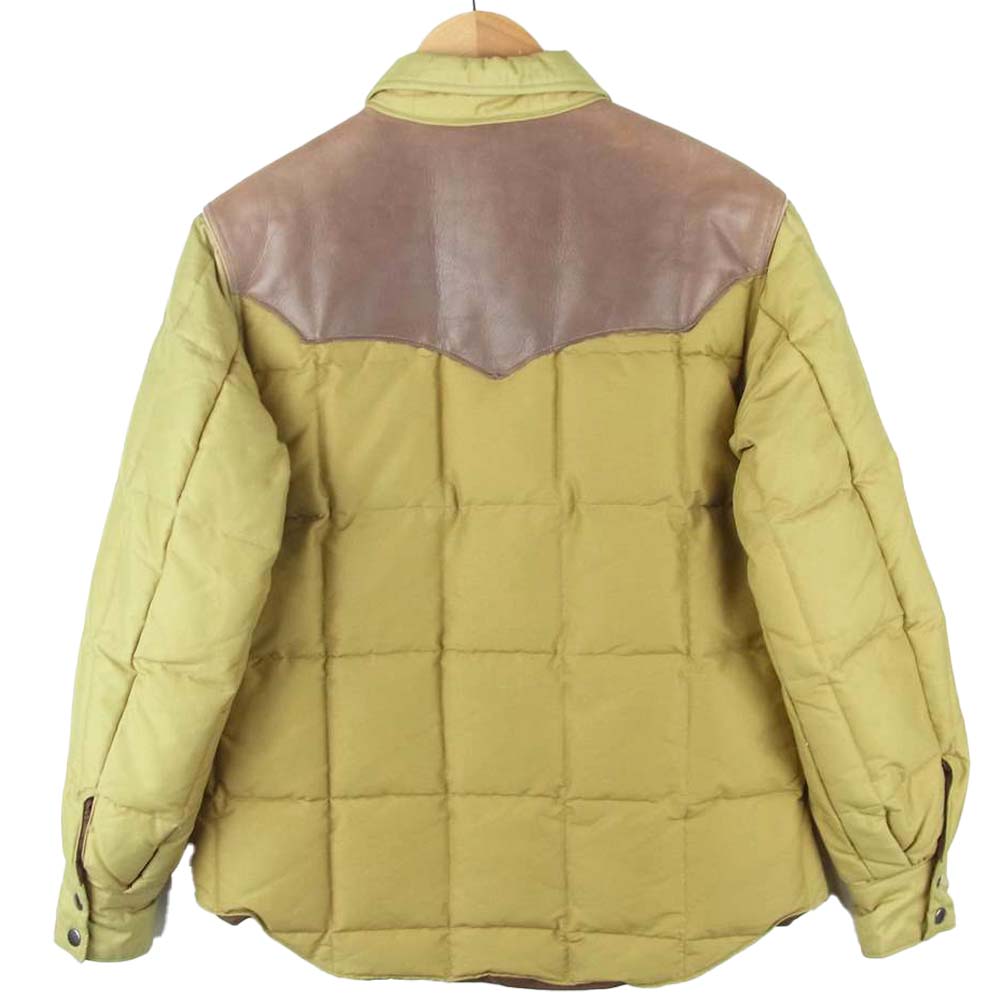 SUGAR CANE シュガーケーン SC11386 レザー ヨーク ウエスタン ダウン シャツ ジャケット ブラウン系 サンドベージュ系 M【中古】