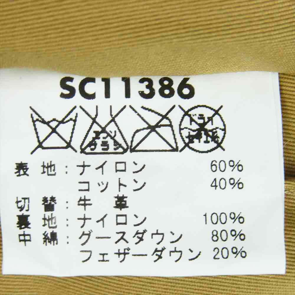 SUGAR CANE シュガーケーン SC11386 レザー ヨーク ウエスタン ダウン シャツ ジャケット ブラウン系 サンドベージュ系 M【中古】