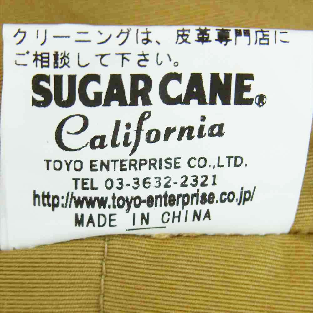 SUGAR CANE シュガーケーン SC11386 レザー ヨーク ウエスタン ダウン シャツ ジャケット ブラウン系 サンドベージュ系 M【中古】