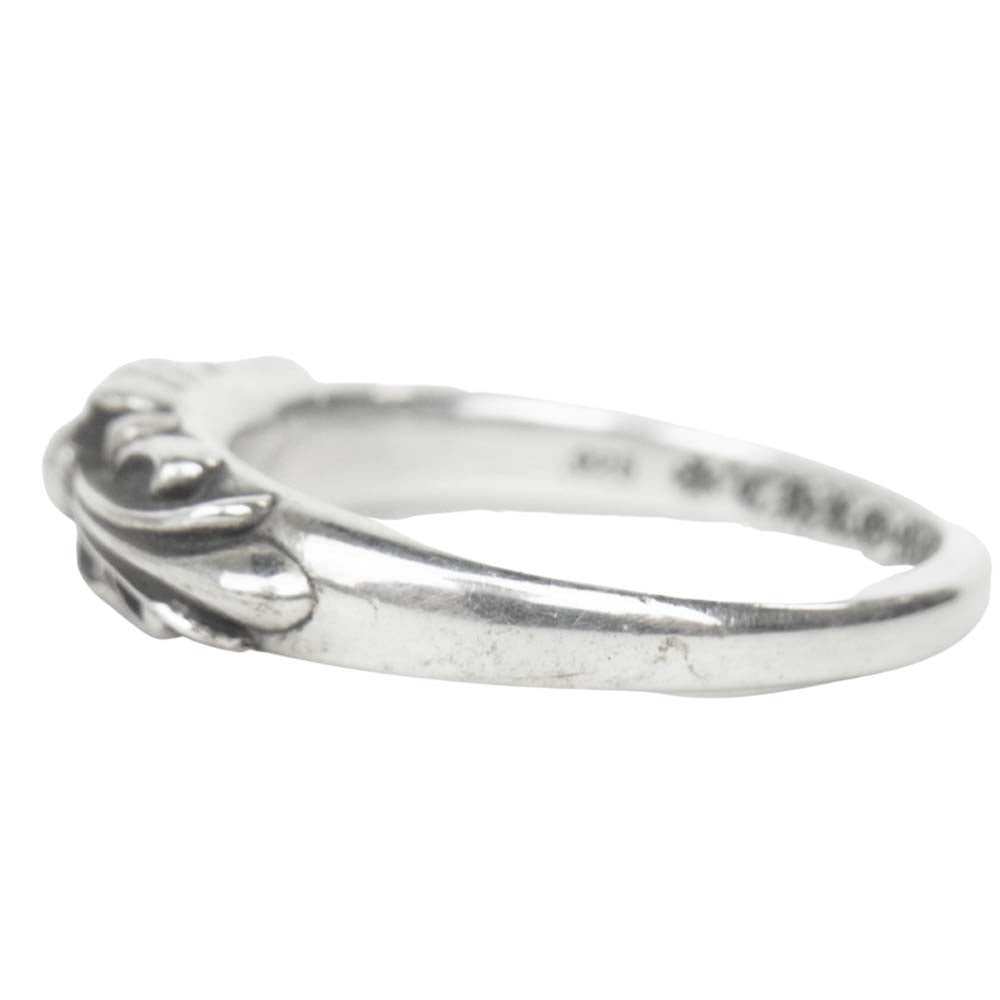 CHROME HEARTS クロムハーツ（原本無） BABY CLSC FLRL ベイビー クラシック フローラル クロス リング シルバー系 19号【中古】
