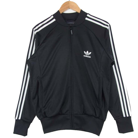 adidas アディダス トラック ジャージ ナイロン ジャケット ベトナム製 ブラック系 L【中古】
