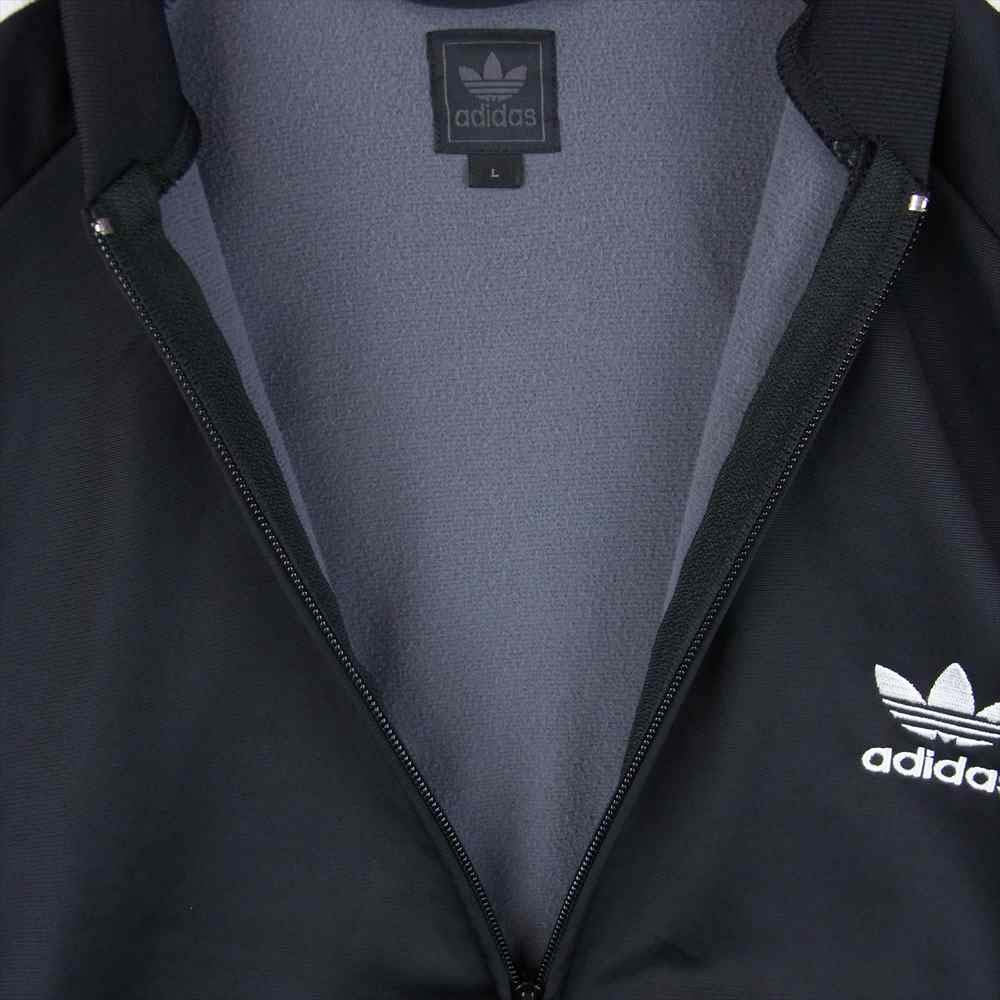 adidas アディダス トラック ジャージ ナイロン ジャケット ベトナム製 ブラック系 L【中古】