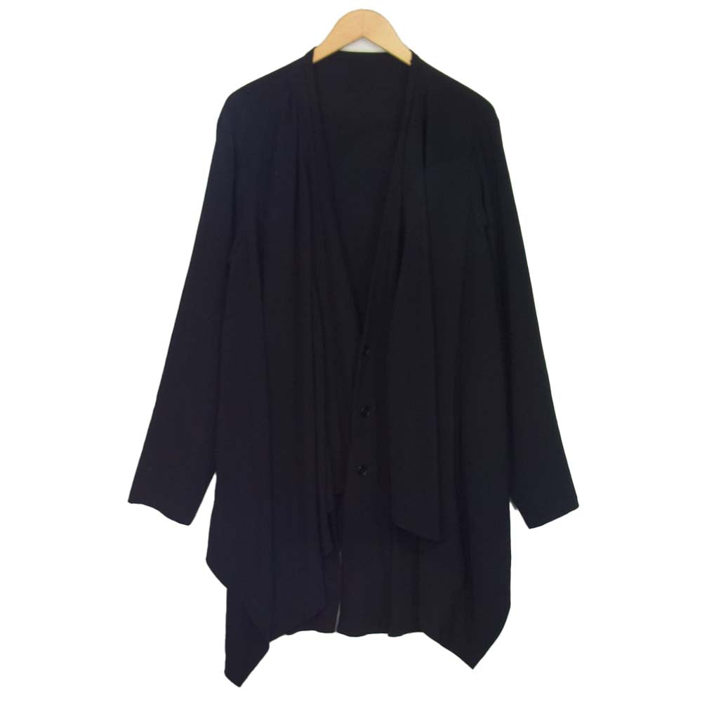 Yohji Yamamoto ヨウジヤマモト GroundY GM-T21-800-3 T/A Vintage Decyne Combination Layered Drape Cardigan ヴィンテージ デシン コンビネーション レイヤード ドレープ カーディガン ブラック系 3【新古品】【未使用】【中古】
