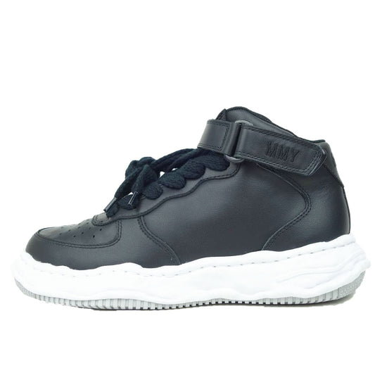 メゾンミハラヤスヒロ A07FW701 WAYNE OG Sole Leather High top ハイカット スニーカー ブラック系 43【極上美品】【中古】