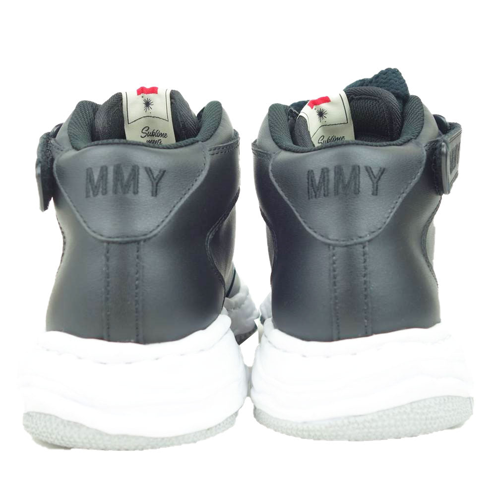 メゾンミハラヤスヒロ A07FW701 WAYNE OG Sole Leather High top ハイカット スニーカー ブラック系 43【極上美品】【中古】