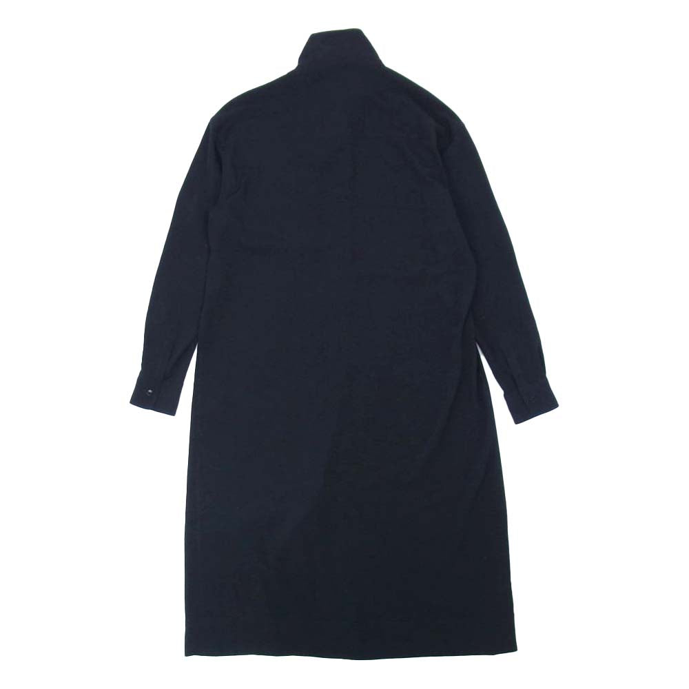 Yohji Yamamoto ヨウジヤマモト GroundY GT-B06-500-1 Vintage Decyne Stand Collar Long Shirt ヴィンテージ デシン スタンド カラー ロング シャツ ブラック系 3【新古品】【未使用】【中古】
