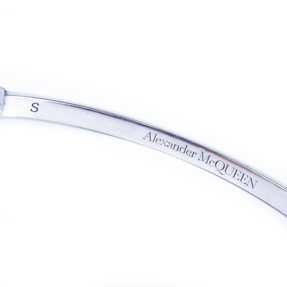 Alexander McQueen アレキサンダーマックイーン スカル ブレスレット イタリア製 S シルバー×ゴールド系【中古】
