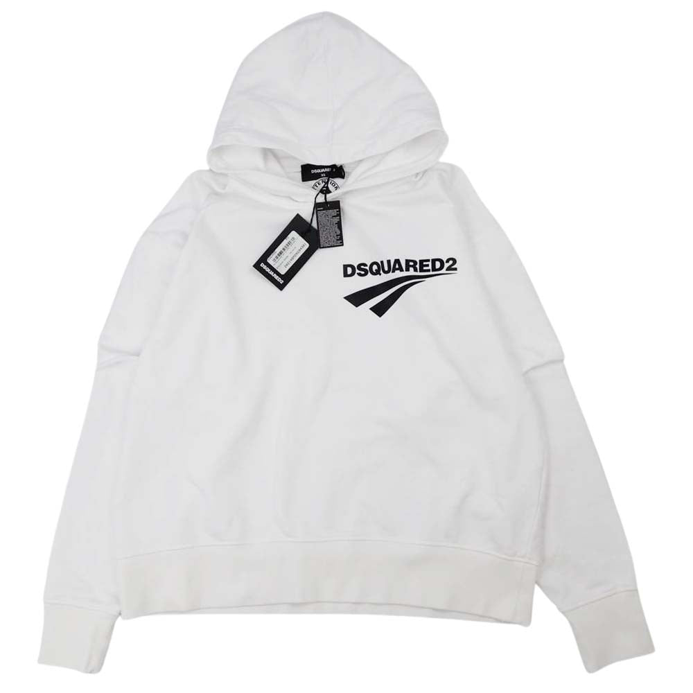 DSQUARED2 ディースクエアード S74GU0440 国内正規品 レイヤード オーバーサイズ プルオーバー ホワイト系 XS【新古品】【未使用】【中古】