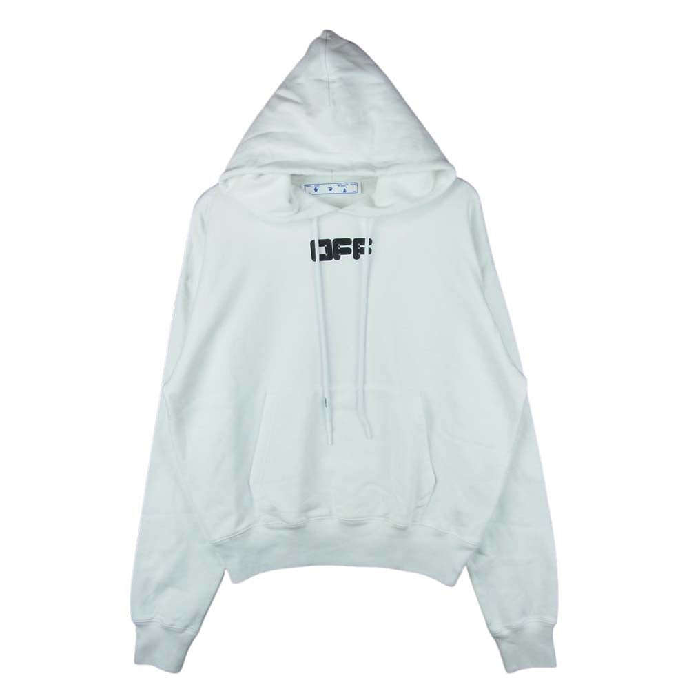 OFF-WHITE オフホワイト OMBB037F21FLE002 プルオーバー パーカー ホワイト系 M【美品】【中古】