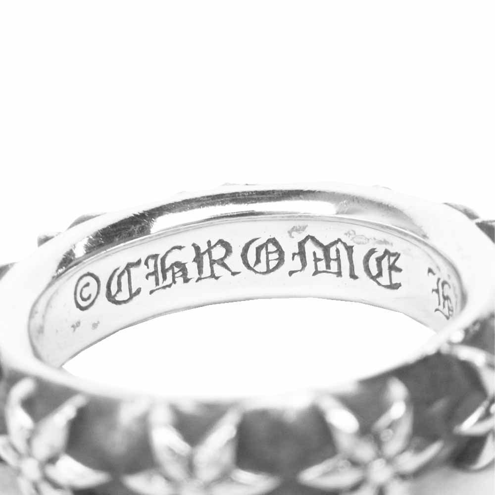 CHROME HEARTS クロムハーツ（原本無） STAR BAND RING スター バンド リング シルバー系 19号【中古】